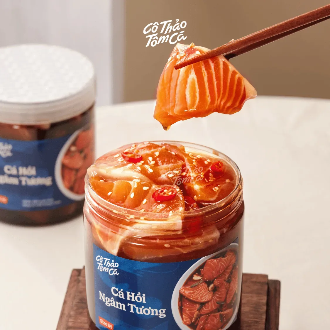 Cá hồi ngâm tương - Cô Thảo Tôm Cá