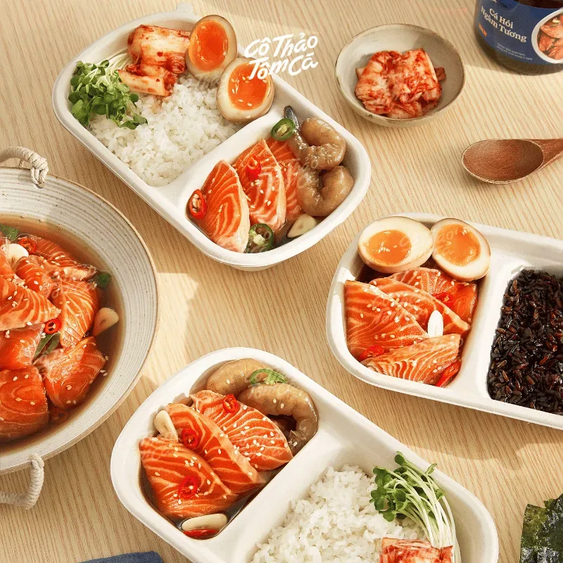 Set cơm ngâm tương - Cô Thảo Tôm Cá