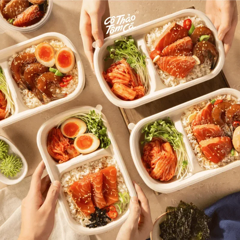 Set cơm ngâm tương - Cô Thảo Tôm Cá