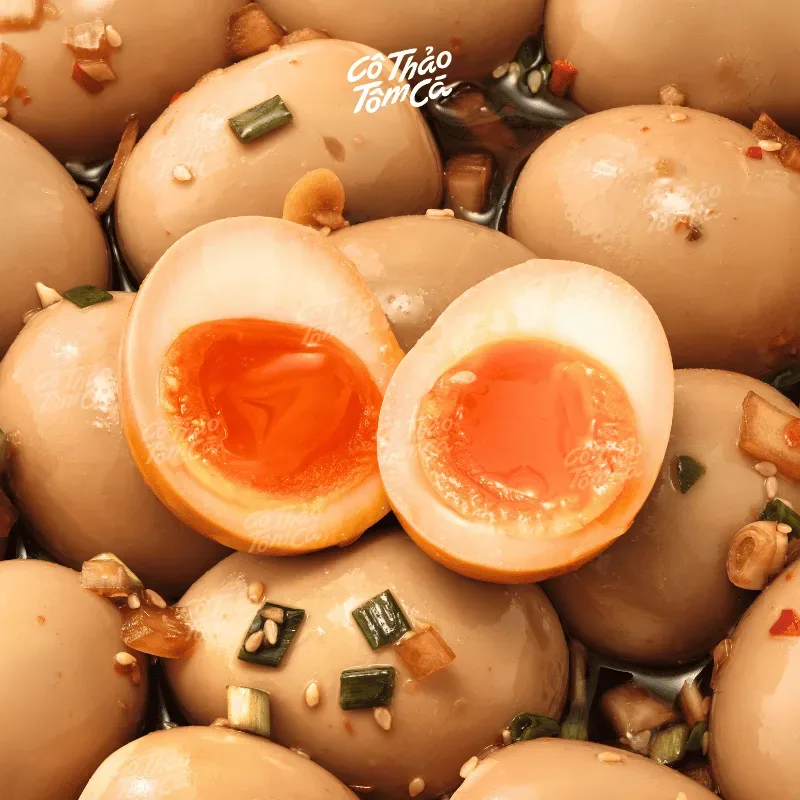 Set cơm trứng ngâm tương - Cô Thảo Tôm Cá