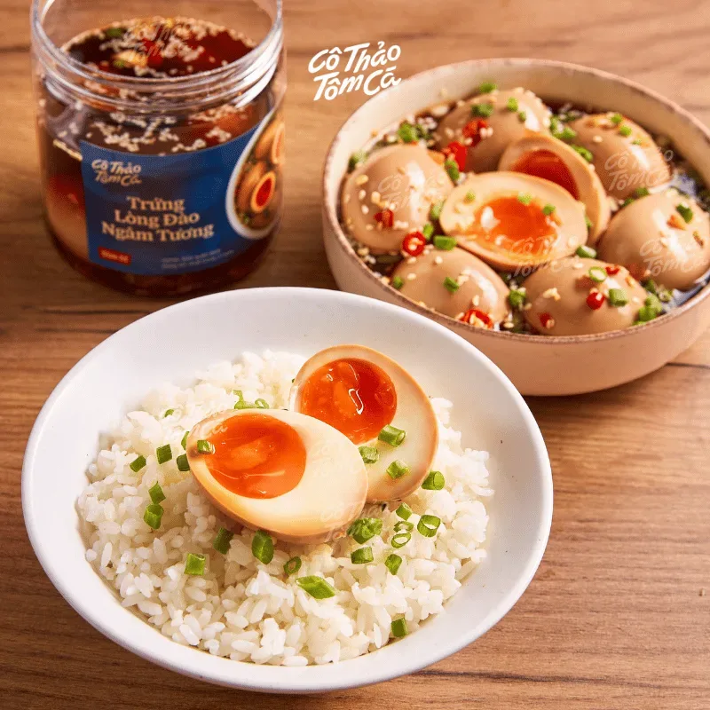 Set cơm trứng ngâm tương - Cô Thảo Tôm Cá
