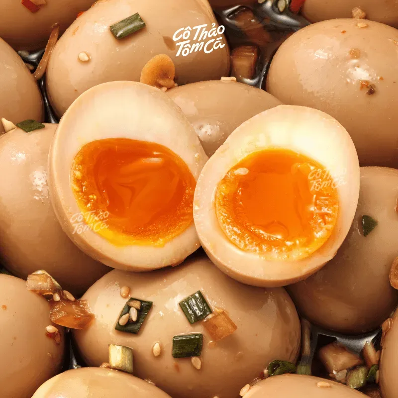 Trứng ngâm tương - Cô Thảo Tôm Cá