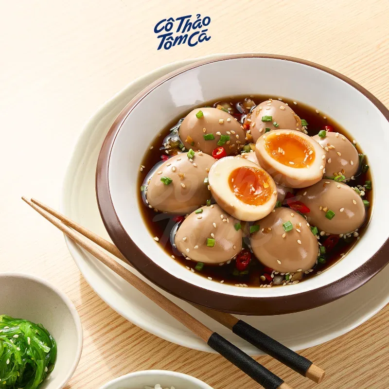 Trứng ngâm tương - Cô Thảo Tôm Cá