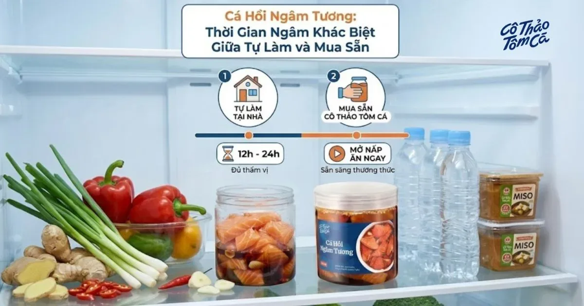 Cá hồi ngâm tương bao lâu thì ăn được? Khi nào đạt vị chuẩn?